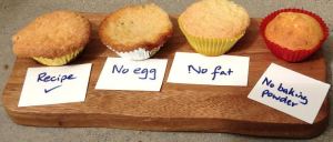 Cakes with ingredients missing