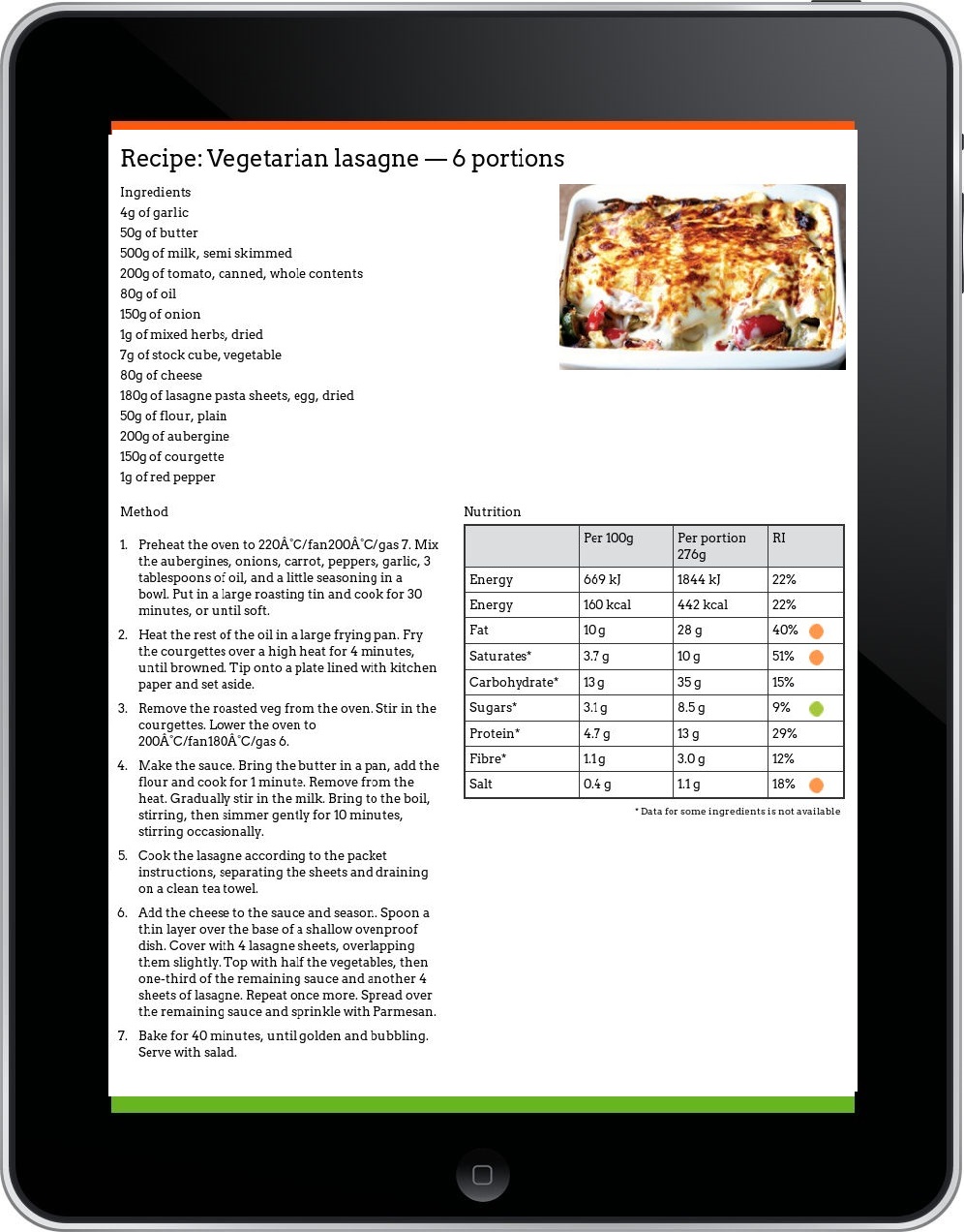 ipadlasagnerecipesheet